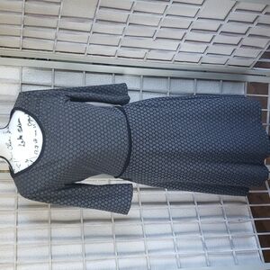 Max Studio low waist 3/4 sleeves knee length gray dress L